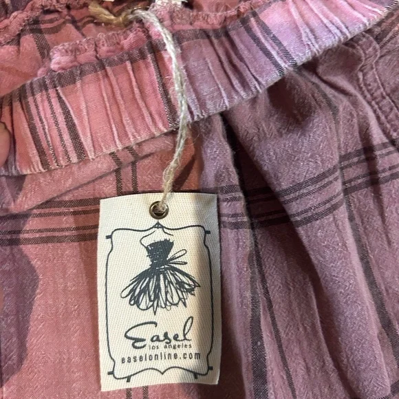 NWT Easel Plaid Happy Pants - Picture 5 of 9